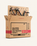 Bikeflip Box Pro Small with bike packed inside the open box